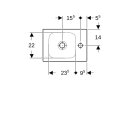 Keramag 124736000 iCon xs HWB, asymmetrisch, 380x280mm