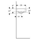 Keramag 124736000 iCon xs HWB, asymmetrisch, 380x280mm