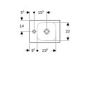 Keramag 124836000 iCon xs HWB, asymmetrisch, 380x280mm