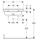 Geberit 128556600 Renova Comfort Square WT barrierefrei