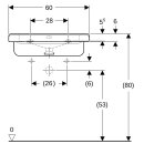 Geberit 128660000 Renova Comfort Square WT barrierefrei