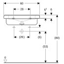 Keramag 128662000 Renova Nr.1 Comfort WT, 600x550mm