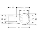 Geberit 201500600 Vitalis dispositif mural de lavage mural pour WC