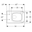 Geberit 202150600 Plan Renova Plan lave-glace mural pour WC