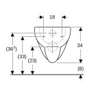 Geberit 203040080 Renova Wand-WC Tiefsp&uuml;ler