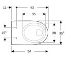 Geberit 203140600 Renova Wand-WC Flachsp&uuml;ler