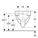 Geberit 203140600 Renova Wand-WC Flachsp&uuml;ler