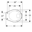 Keramag 211500600 Kind Flachsp&uuml;l-WC, 6l, bodenstehend