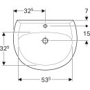 Geberit 223065068 Table de toilette Renova, 65x51cm