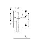 Geberit 235120600 Renova Plan Couvercle urinoir, arri&egrave;re adm