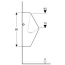 Keramag 235170600 Renova Nr.1 Plan Urinal, wasserlos