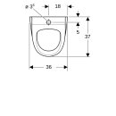 Geberit 235200000 Renova Urinal, Zulauf von oben