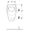 Geberit 235200000 Renova Urinal, Zulauf von oben