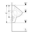 Geberit 235300600 Renova Urinal, Zulauf von hinten