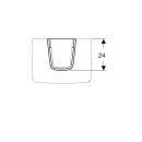 Geberit 292150000 Renova Plan Halbs&auml;ule f&uuml;r HWB, wei&szlig;