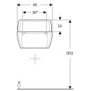 Geberit 367200000 Publica Ausgussbecken f. Klapprost