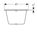 Geberit 40601010016 Baignoire asym&eacute;trique en bambini