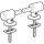 Geberit 598035000 Set Scharniere f&uuml;r WC-Sitz