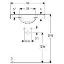 Keramag 123261600 Preciosa II Waschtisch, 600x500mm