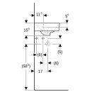 Geberit 276132600 Renova Compact Eck-HWB, 45x39,5cm