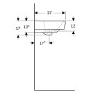 Geberit 226160000 Renova Compact Waschtisch, 60x37cm