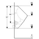 Keramag 238100600 Alivio Urinal, Zulauf hinten