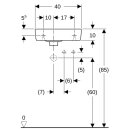 Geberit 276140000 Renova Compact HWB, verk. Ausladung