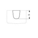 Geberit 296250000 Renova Compact Halbs&auml;ule, wei&szlig;