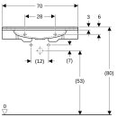 Keramag 402170016 Agilo Waschtisch, Varicor, 700x550mm