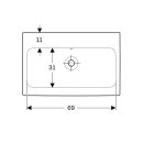 Geberit 124078000 iCon Lavabo, 75x48,5cm