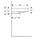 Geberit 124078600 iCon Waschtisch, 75x48,5cm