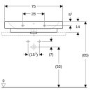 Keramag 124575600 iCon Aufsatzwaschtisch, 750x485mm