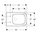 Geberit 20217170600 Plan Renova Plan lave-glace mural pour WC
