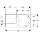 Geberit 208570000 Renova Comfort Wand-WC Tiefsp&uuml;ler