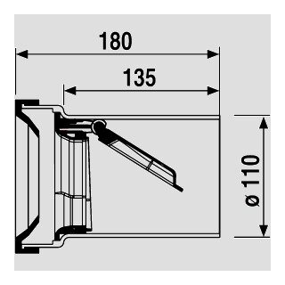 Sanit 58.936.00.0000 – Kit Di Adattatore Per WC A Parete – DN 90/DN 100 – Plastica PE Nera. Per Trasformare WC Tradizionali In Sospesi.