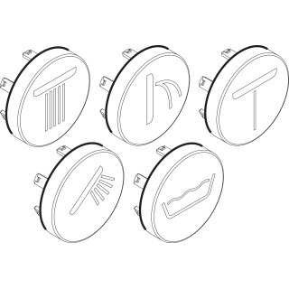 Hansgrohe 98367000 Jeu de symboles Bouton poussoir de sélection