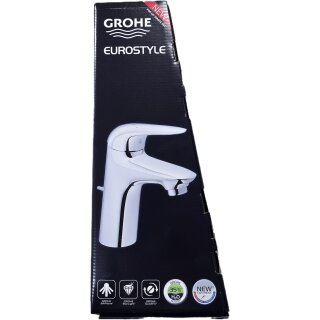 GROHE 23707003 EH-WT-Batterie Eurostyle 23707_3 S-Size Hebel geschlossen chrom