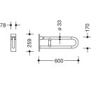 HEWI 801.50.100 98 St&uuml;tzklappgriff drehb. Ser 801,