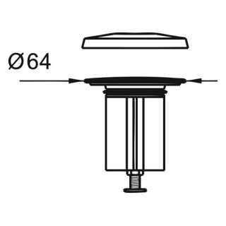 LAUFEN H3709890041041 Ablauventil Push-Open