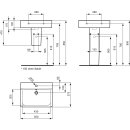 IDEAL STANDARD E7140MA Waschtisch Connect Cube, 1Hl., m.&Uuml;l.,