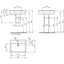 IDEAL STANDARD E714101 Waschtisch Connect Cube, 1Hl.,...