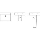 Ideal Standard E811201 Waschtisch CONNECT CUBE, o.Hl.,o.&Uuml;l.,