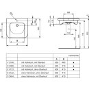 Ideal Standard V216801 Waschtisch CONTOUR 21, 1 Hl.,...