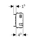 Geberit 461741001 gis Traverse pour raccord AP,