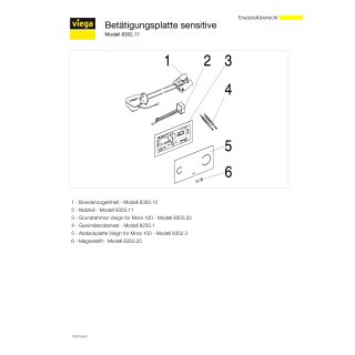 Viega 615895 WC Betätigungsplatte 8352.11