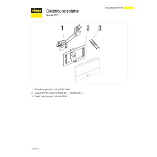 VIEGA 597429 WC Betätigungsplatte Visign