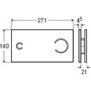 Viega 597498 WC Bet&auml;tigungsplatte Visign