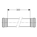 Geberit 390414141 Silent-PP Rohr mit zwei Muffen