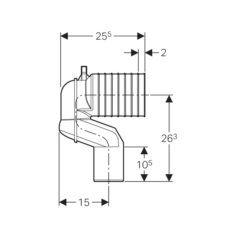 Geberit 131081111 Set P Anschlussbogen Fur Stand Wc 27 51