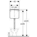 Geberit 140305101 R&eacute;servoir de chasse pour montage apparent ap140 2 volumes-Sp